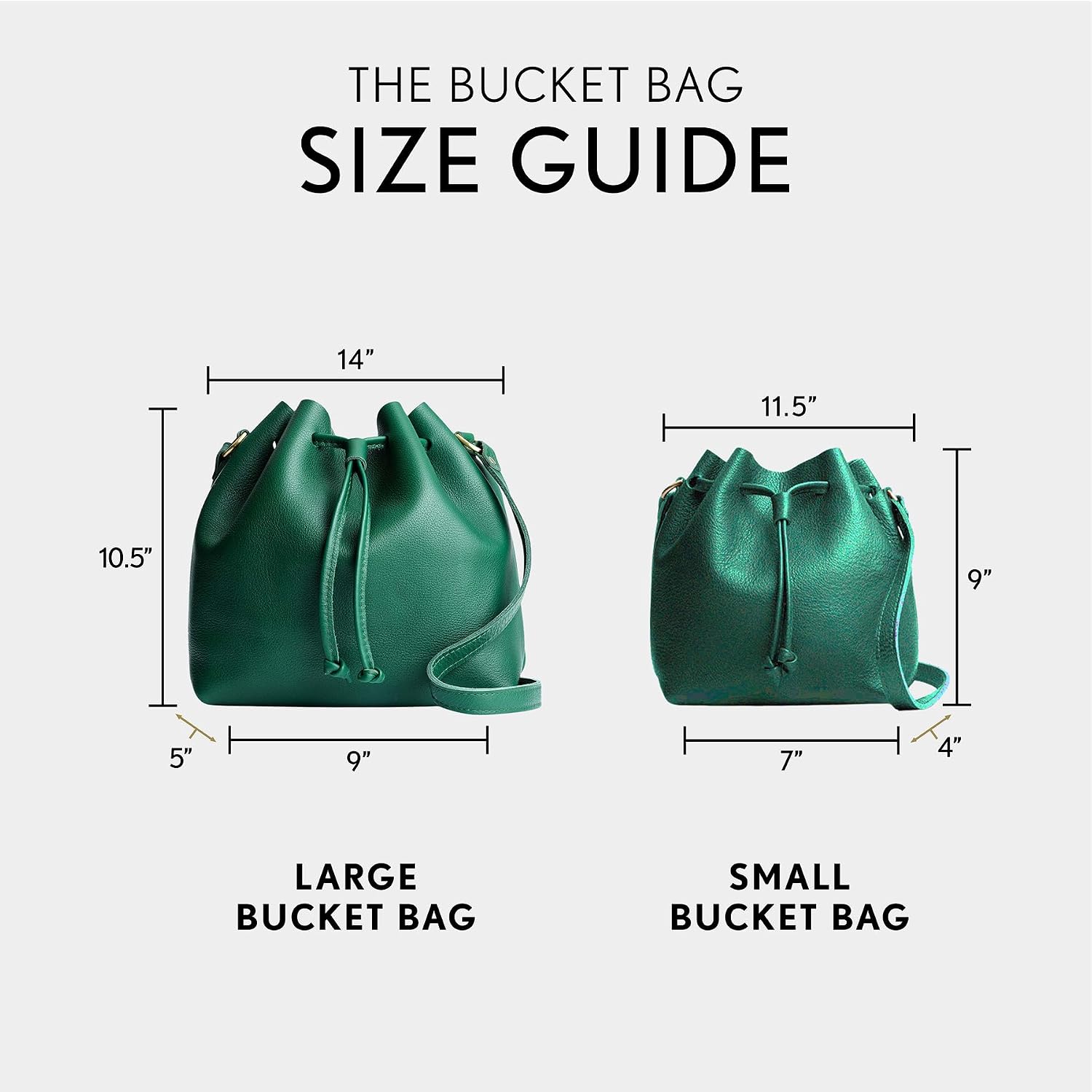 Portland Leather Goods Bucket Bag – Leather Crossbody Purse w/Drawstring Opening – Handmade from the Finest Full-Grain Hides