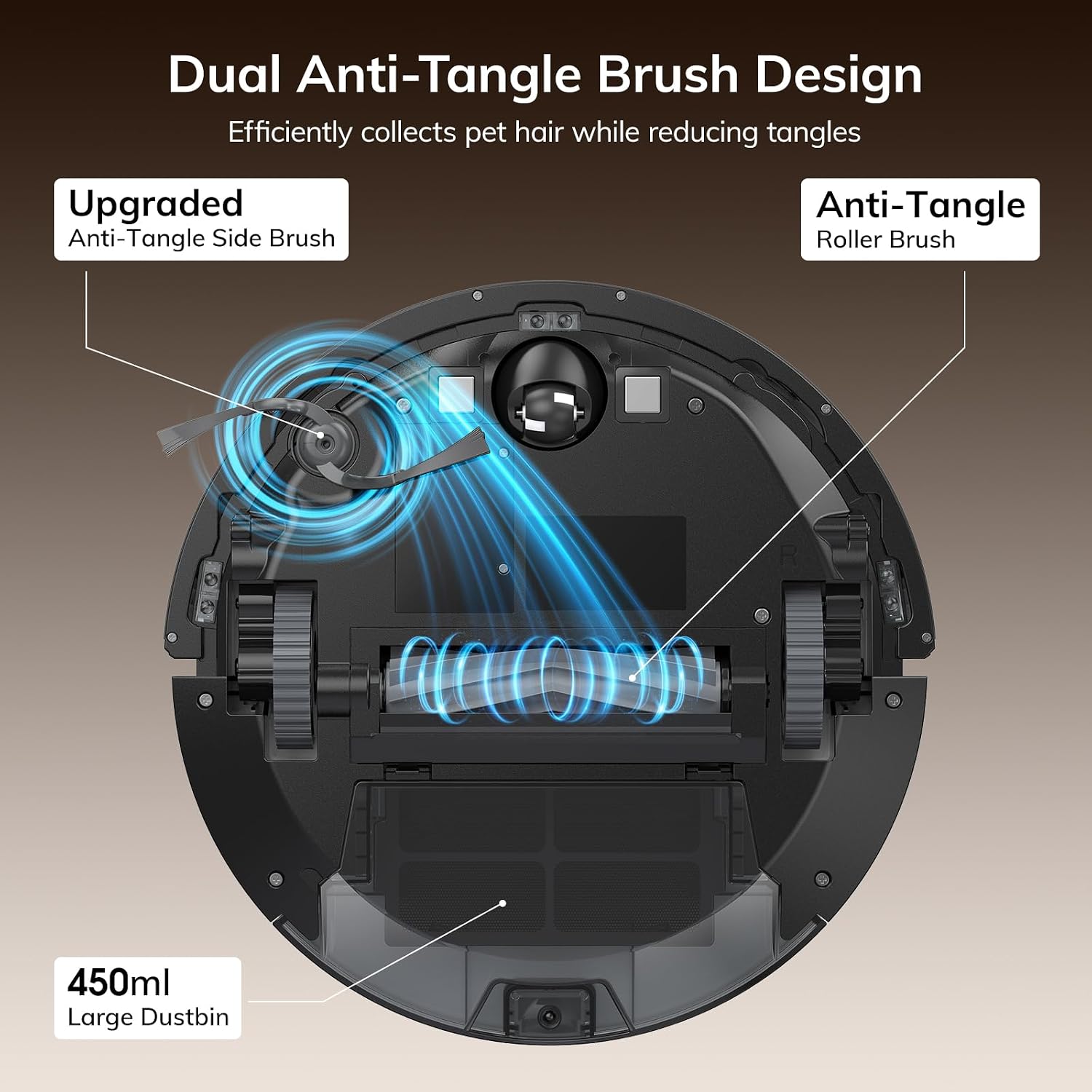 ILIFE A30s Robot Vacuum, 10000Pa Max Suction Robotic Vacuum Cleaner with LiDAR Navigation, Home Mapping, No-Go Zone, 150 Mins, 2.4G WiFi/App/Alexa/Remote Control, for Hard Floor Carpet and Pet Hair