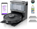Shark Robot Vacuum & Mop Combo, NeverTouch Self-Emptying & Refilling Base, Carpet & Hard Floors, 60-Day Debris Capacity, 30-Day Water Tank, Pad Drying, 5 Intelligent Cleaning Technologies, RV2820YE