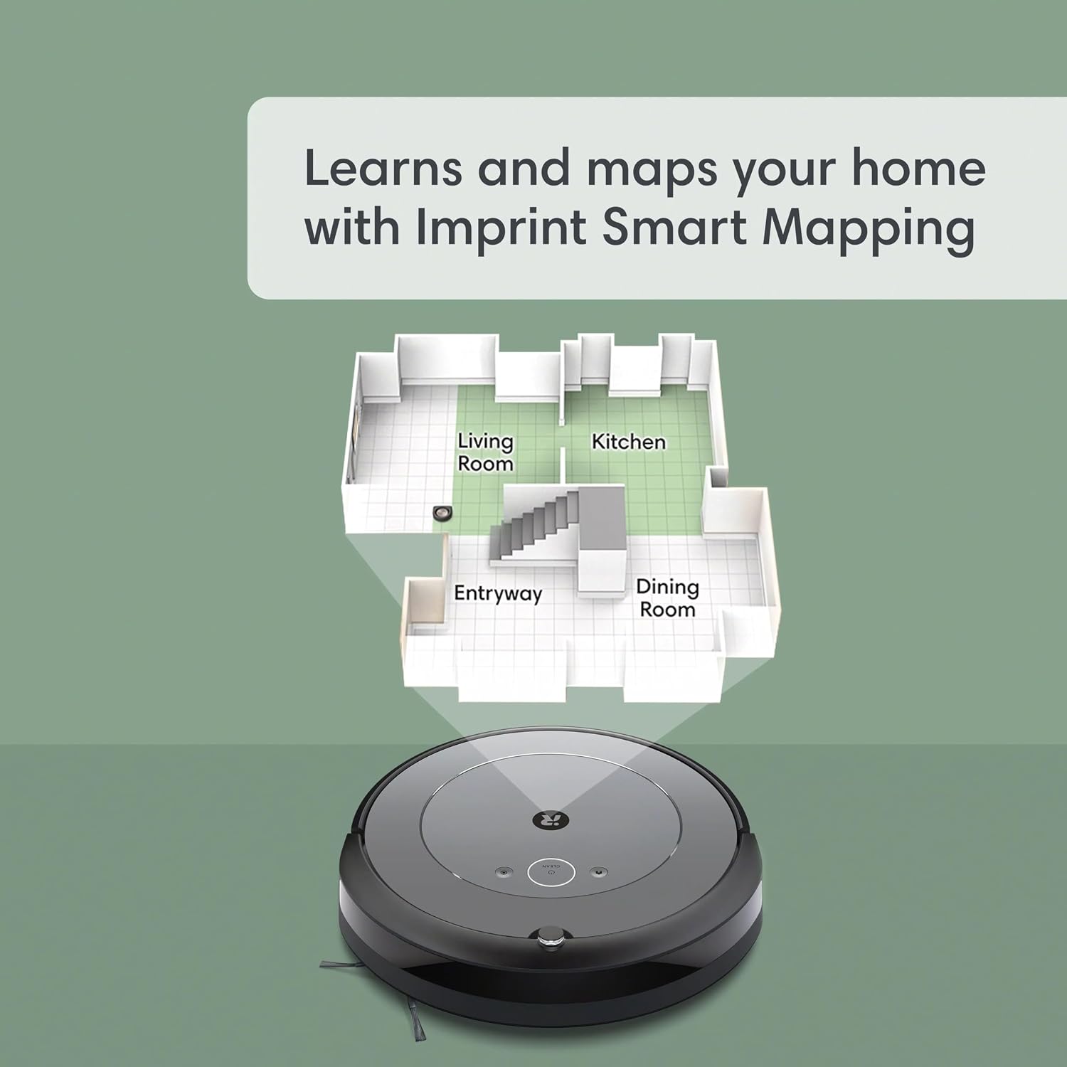 iRobot Roomba Combo i3+ (3574) Robot Vacuum & Mop – Self-Empty for Up to 60 Days, Clean by Room with Smart Mapping, Dual Multi-Surface Brushes for a Thorough Clean, Ideal for Homes with Pets