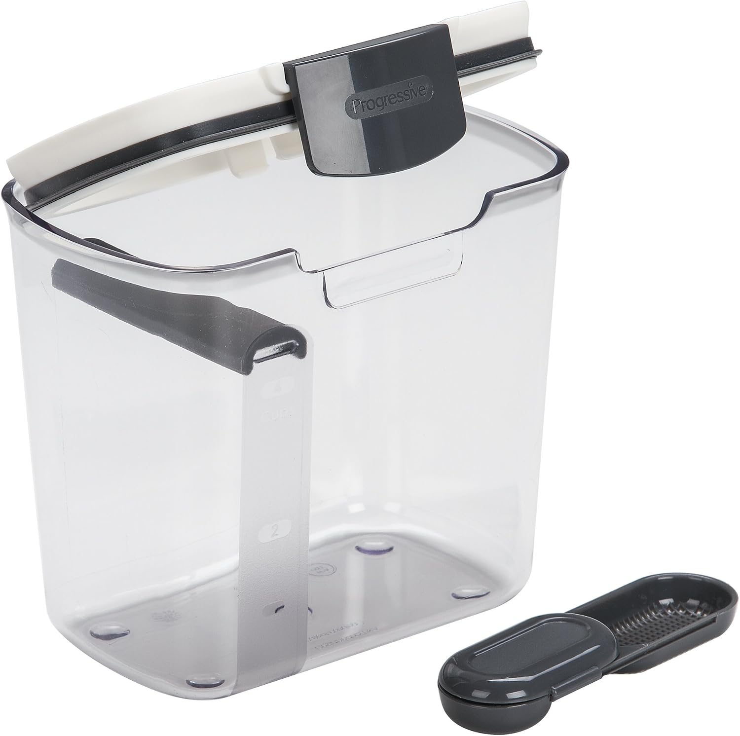 ProKeeper 1 Quart Airtight Powdered Sugar Storage Container – Grey,BPA-Free Plastic,(Pack of 12)