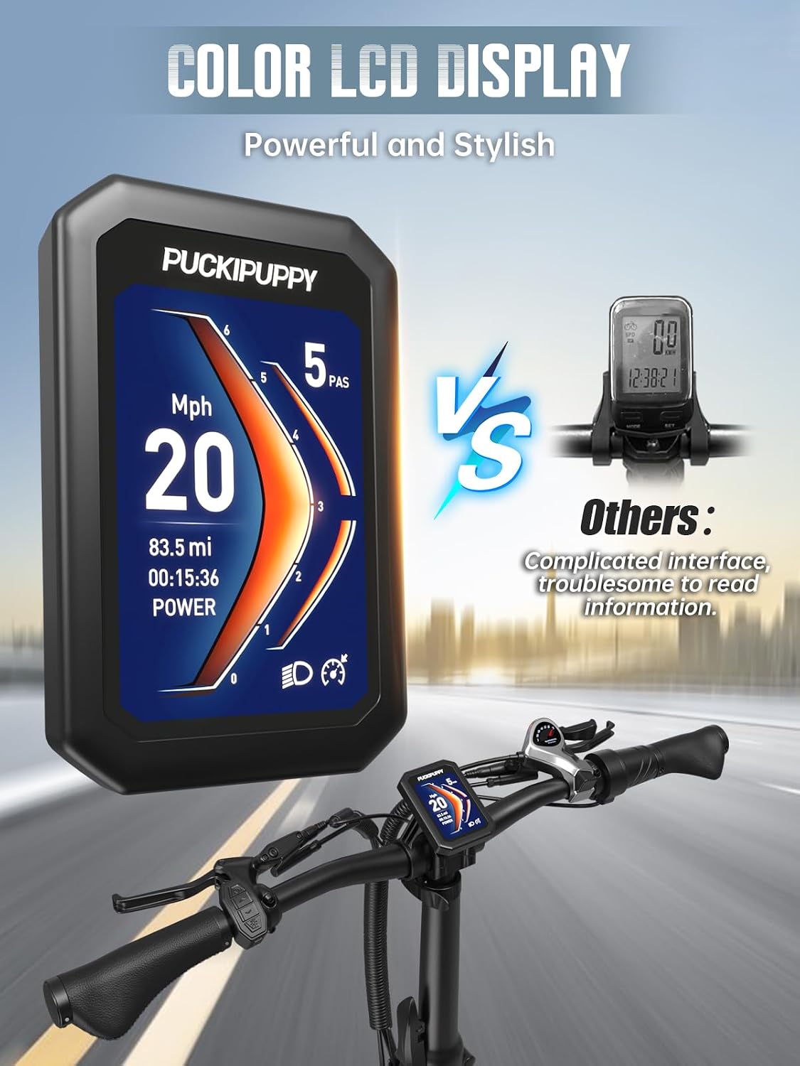 PUCKIPUPPY Electric Tricycle for Adult with 960W Peak Motor, 60 Miles Range Pickup Class Trike, 500 Lbs Load Electric Trike with Rear Differential and 20' Fat Tires, 48V 17.4AH Cell Battery, Husky