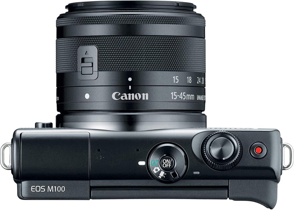 Canon EOS M100 Mirrorless Camera w/ 15-45mm Lens - Wi-Fi, Bluetooth, and NFC Enabled (Black) (2209C011)
