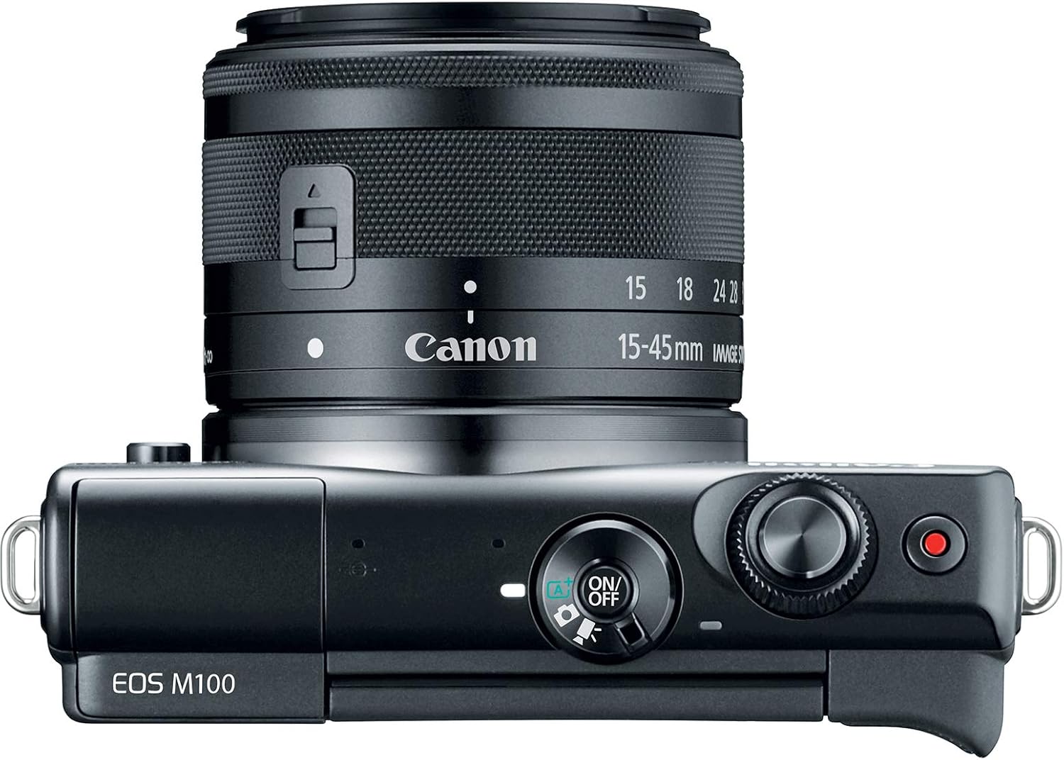 Canon EOS M100 Mirrorless Camera w/ 15-45mm Lens - Wi-Fi, Bluetooth, and NFC Enabled (Black) (2209C011)