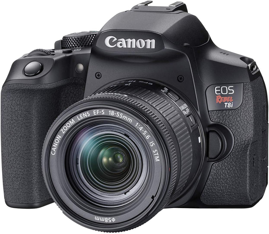 Canon EOS Rebel T8i EF-S 18-55mm is STM Lens Kit, Black (Renewed)
