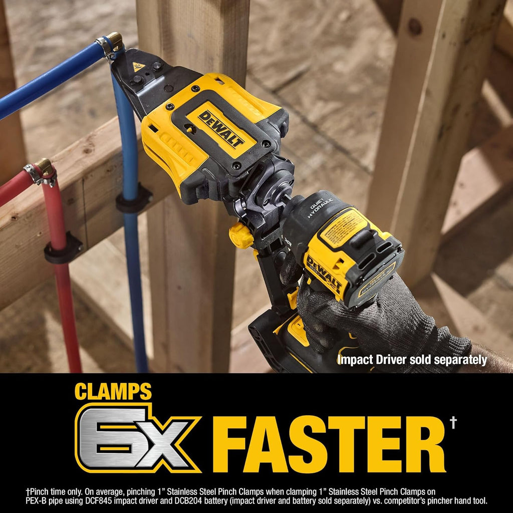 DEWALT IMPACT CONNECT PEX Pinch Clamp Attachment for Impact Driver, Plumbing Tool (DWAPXPIR)