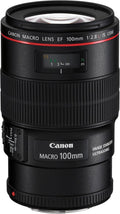 Canon EF 100mm f/2.8L IS USM Macro Lens for Canon Digital SLR Cameras (Renewed)