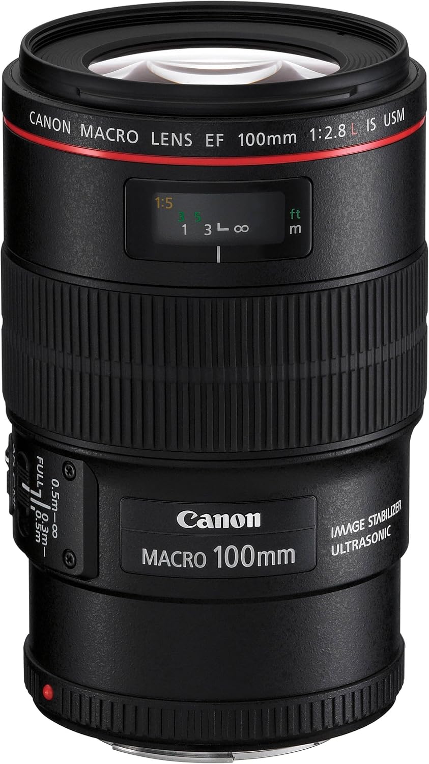 Canon EF 100mm f/2.8L IS USM Macro Lens for Canon Digital SLR Cameras (Renewed)