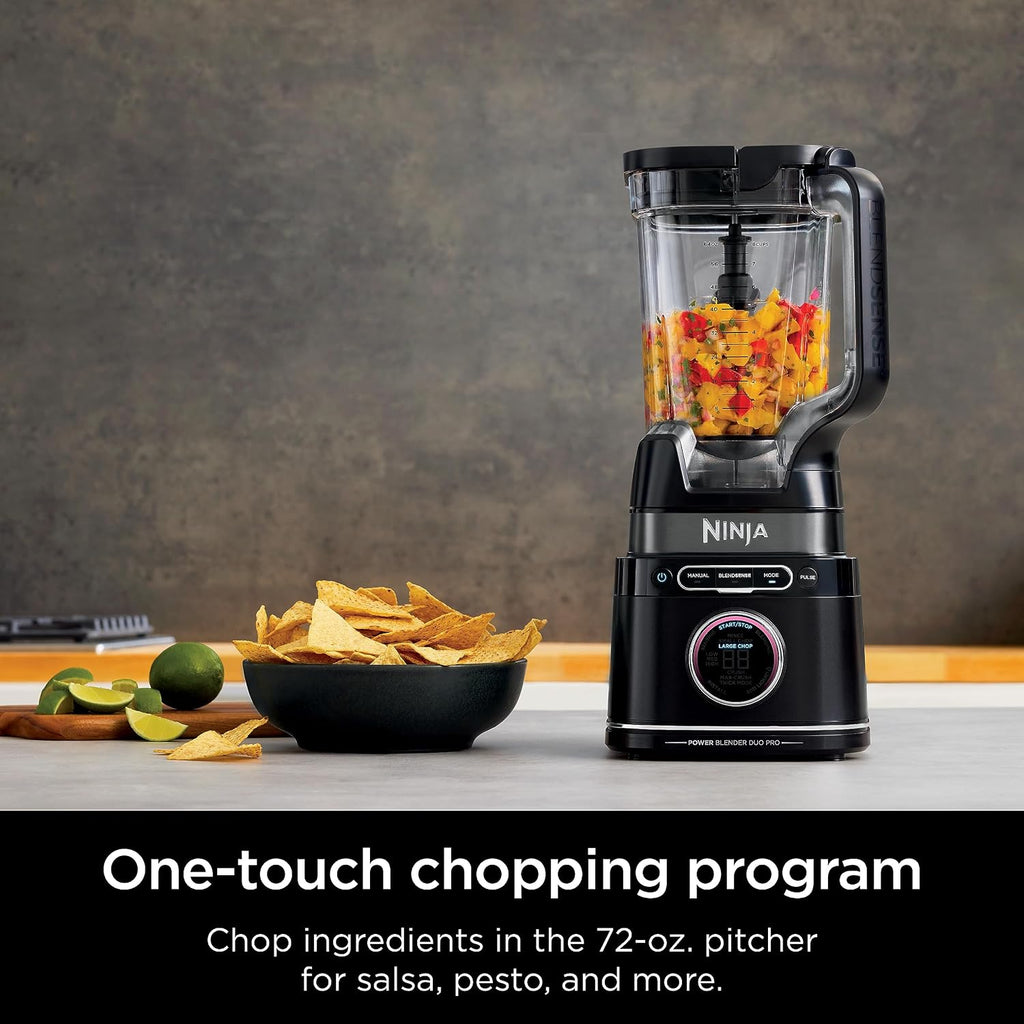 Ninja Full Size & Personal Blender I All-in-One | For-Smoothies, Food and More | BlendSense Tech I Includes 72 oz. Pitcher & (2) 24 oz. To-Go Cups with Lids | 1800 Peak Watt | Black | TB301