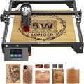 Longer RAY5 New Upgraded Laser Engraver, DIY Laser Engraver 5W Output Power, 3.5' Color Touch Screen, App Offline Control, Engraver Tool for Metal/Glass/Wood Engraving Area 15.75'x15.75'
