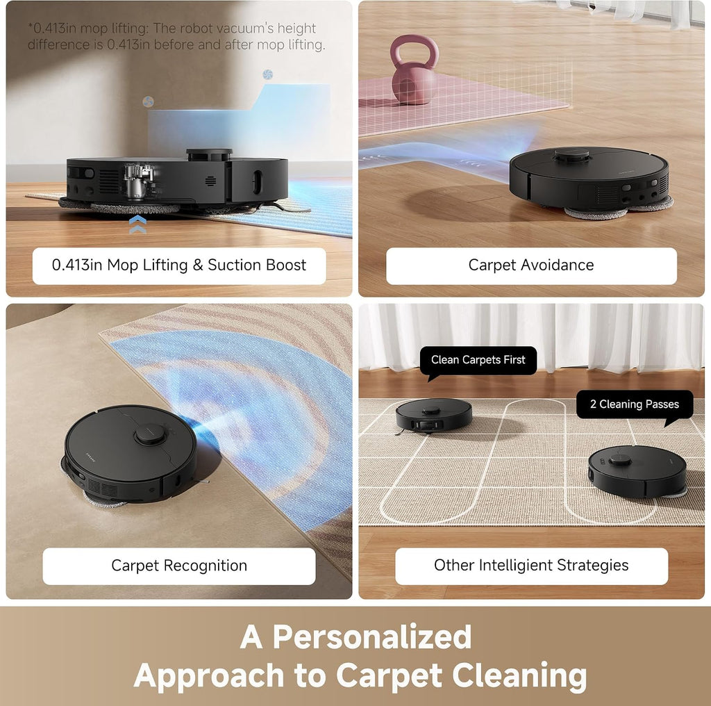 DREAME L40s Ultra AE Robot Vacuum and Mop Combo, 19,000Pa Suction, Self Emptying Dust Box, Flexible Mop & 167℉ Self Cleaning Washboard, Diverse Brush Selection, All-in-One Station, Auto Refill