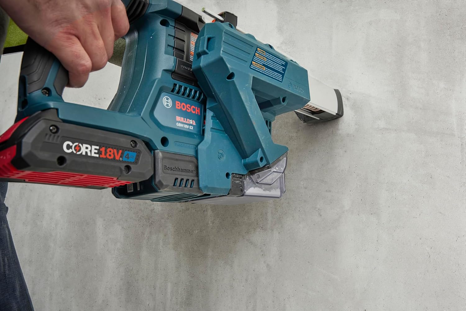 Bosch GBH18V-22K24 18V Brushless SDS-plus® Bulldog™ ¾ In. Rotary Hammer Kit with (2) CORE18V® 4 Ah Advanced Power Batteries