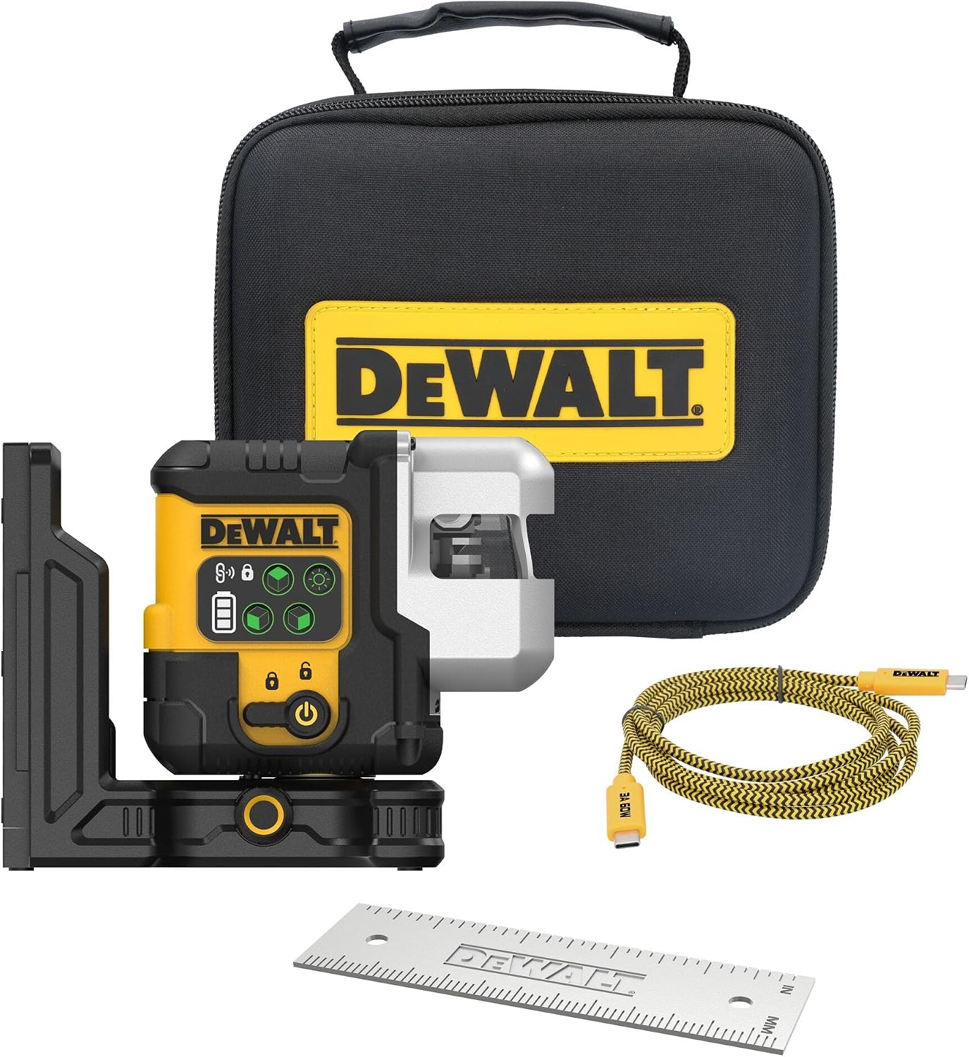 DEWALT USB Rechargeable Green 3X180° Line Laser Base Kit (DCLE14301GB)