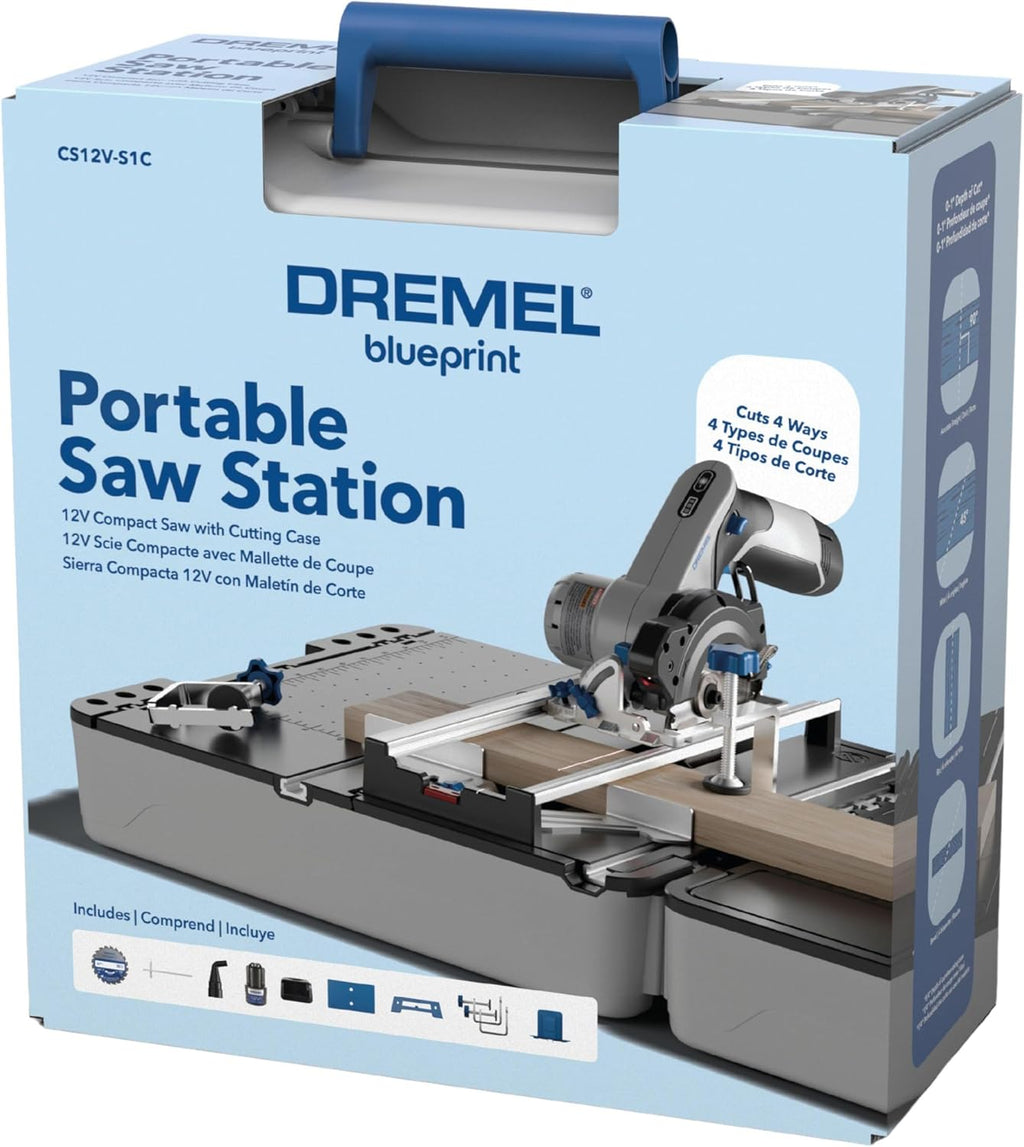 Dremel Blueprint Portable Saw Station with 12V Brushless Compact Circular Saw and Multi-Purpose Cutting Case (CS12V-S1C)