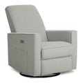 évolur Harlow Upholstered Power Glider Recliner with USB Charging – Rocking & 275° Swivel with Smooth Glide – Greenguard Gold & FSC Certified – Modern Nursery and Living Room Chair in Light Grey