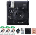 Fujifilm Instax Mini 99 Instant Camera Bundle with Fuji Instax Mini Instant Film Value Pack (60 Sheets) + Vintage Style Compatible Carrying Case - Black + Photo Album – 64 Pockets + More