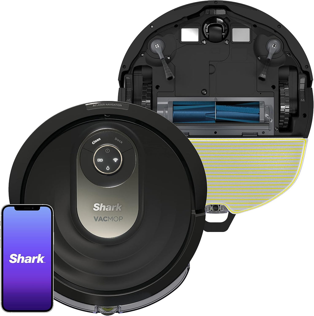 Shark AI Robot Vacuum & Mop, with Home Mapping, Perfect for Pets, Wifi, Works with Alexa, Black/Gold (AV2001WD)