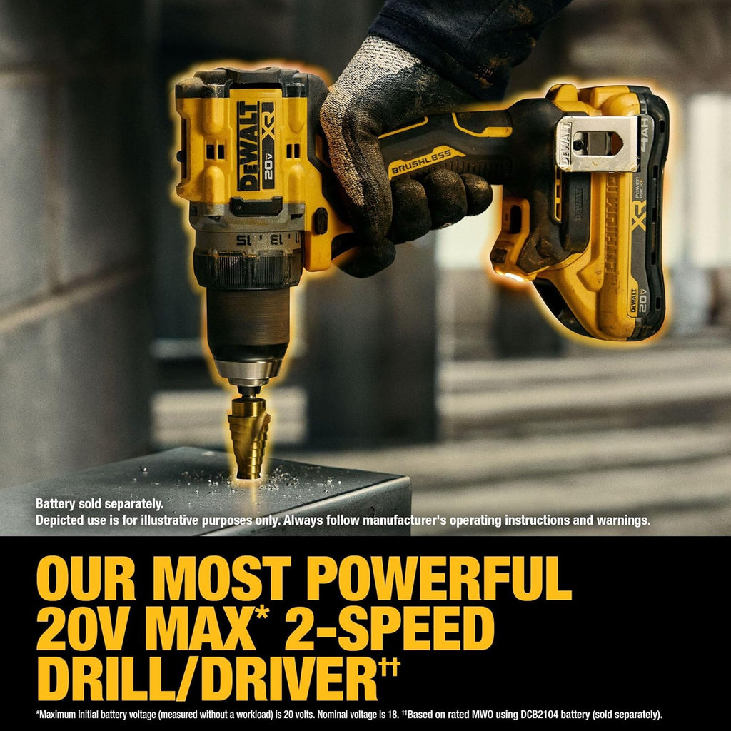 DEWALT 20V MAX XR Brushless Cordless 1/2 in. Drill/Driver (Tool Only) (DCD801B)