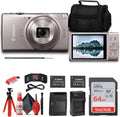 Canon PowerShot IXUS 285 HS 12X Optical Zoom Digital Camera (Silver) (1079C001) + NB11L Battery + 64GB Memory Card + Case + Charger + Card Reader + Flex Tripod + Cleaning Kit + Memory Wallet