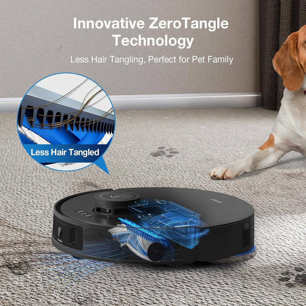 ECOVACS DEEBOT T30S AI Robot Vacuum and Mop, 11000Pa, TruEdge Adaptive Edge Mopping, ZeroTangle Technology, AI Obstacle Avoidance and Instant Re-Mop, Hot Water Washing, Self-Emptying & Refilling