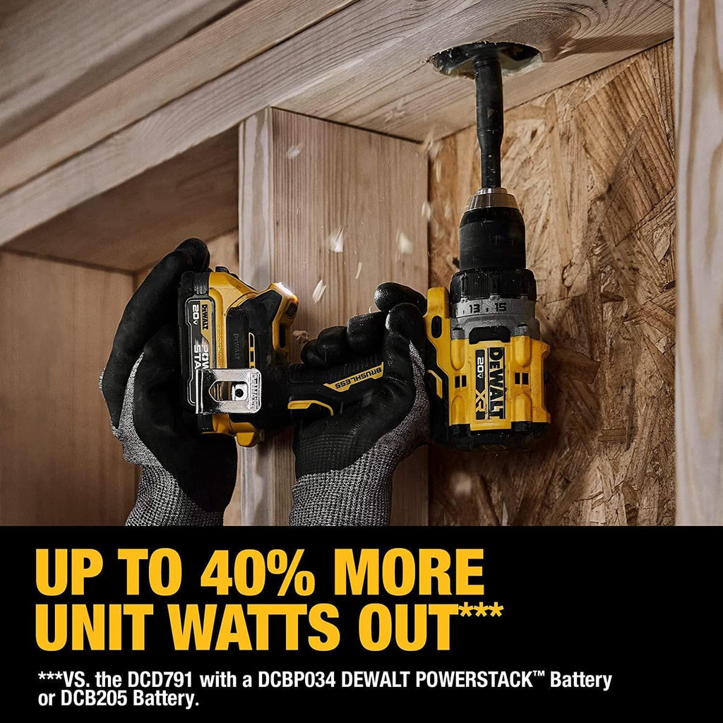 DEWALT 20V MAX XR Cordless Drill/Driver Kit, Brushless, Compact, with 2 Batteries and Charger (DCD800D2)
