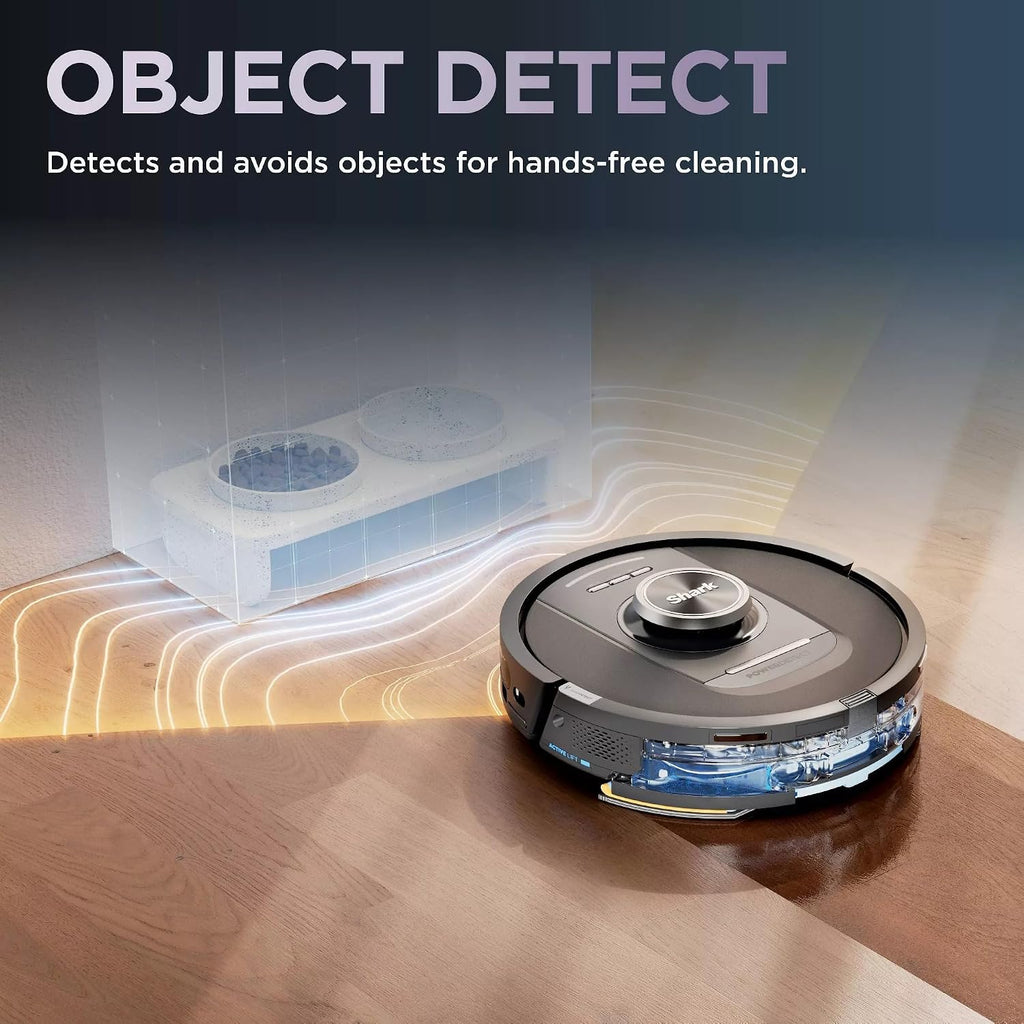 Shark R-RV2820YE PowerDetect 2-in-1 Robot Vacuum and Mop with NeverTouch™ Base, Gaia Grey - Certified Refurbished