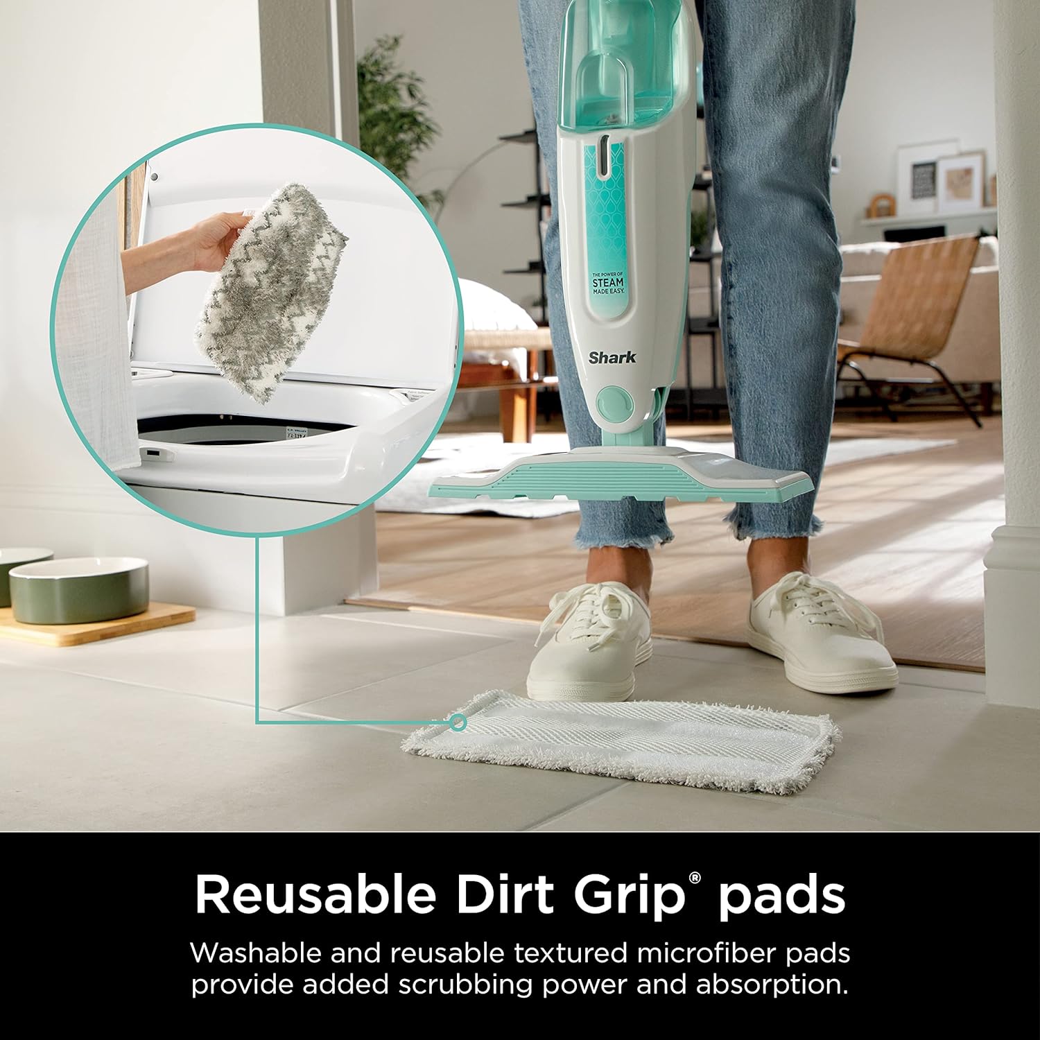 Shark Matrix Plus 2in1 Robot Vacuum & Mop with Sonic Mopping S1000 Steam Mop with 2 Dirt Grip Padsfor Hard Floors