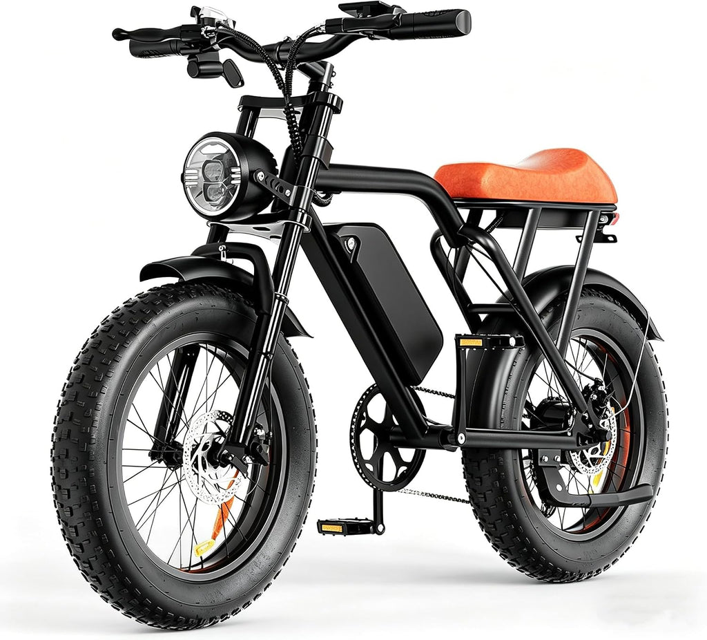VoltCycle Electric Bike for Adults, Peak 1500W Ebike, 33MPH 60Miles Electric Mountain Bike, 20' Fat Tire Adult Electric Bicycle with 48V 15.6AH Battery, Dual Disc Brake, 7 Speed, Full Suspension