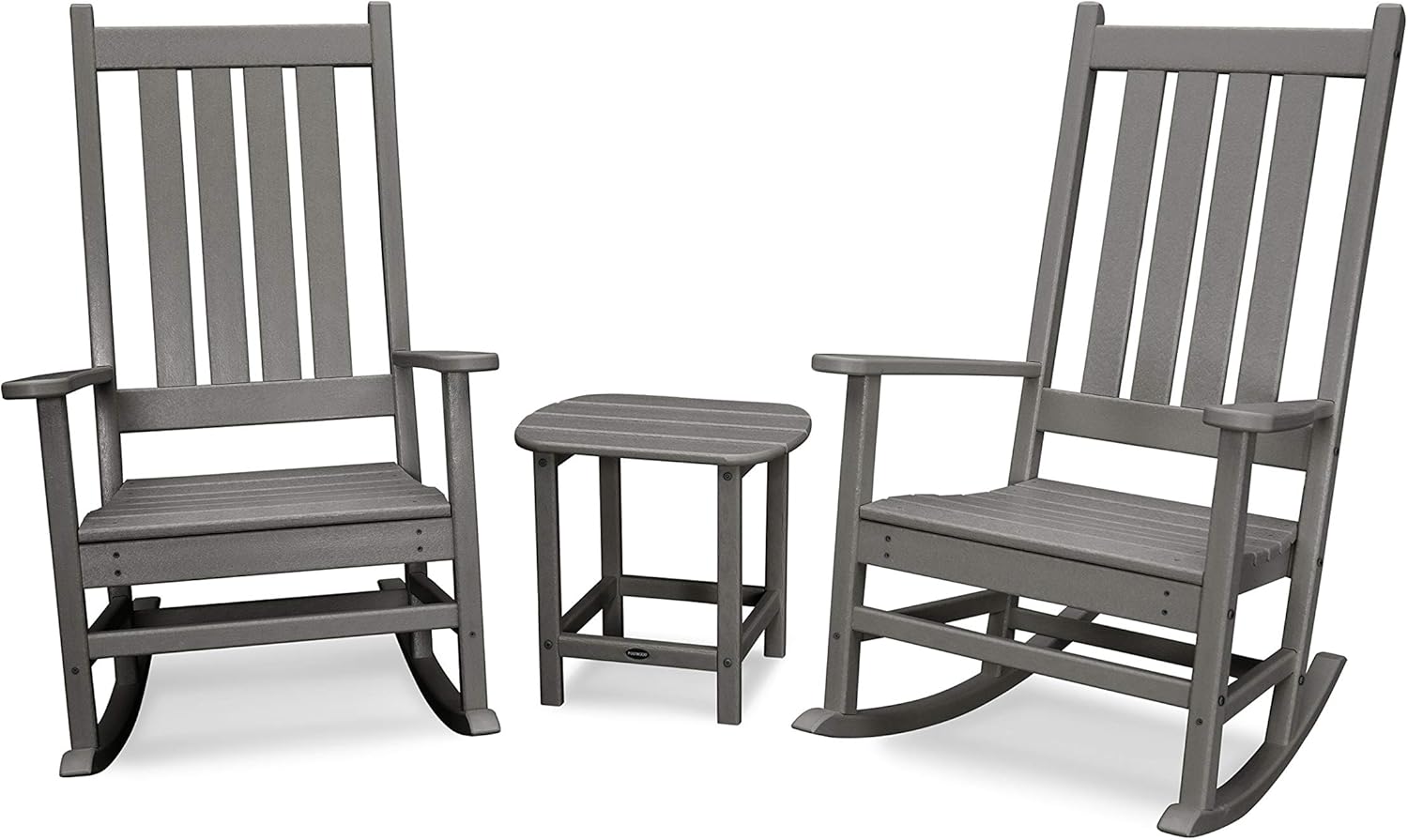 POLYWOOD Vineyard 3-Piece Rocking Set (Slate Grey)