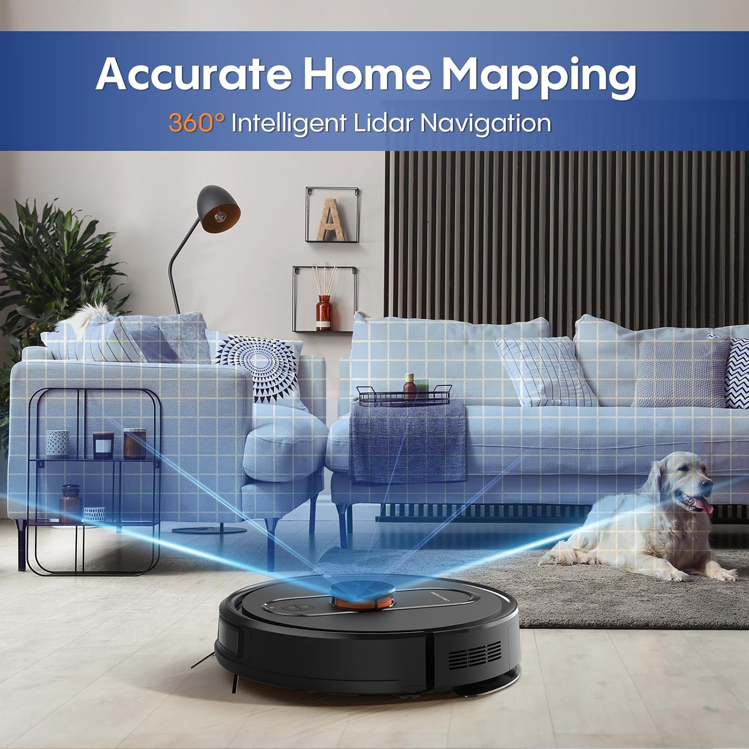 Robot Vacuum and Mop,5000Pa Robotic Vacuum Self Emptying,60 Days Hands-Free, 3-in-1 LiDAR Robot Vacuum Cleaner,Wi-Fi/App/Alexa,Perfect for Pet, Hard Floors, Carpet