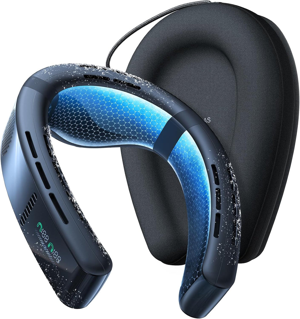 TORRAS COOLiFY Cyber AI Neck Air Conditioner, Ultimate Immersive Cooling Portable Neck Fan【No.1 Coolest & Max Cooling Area】 Neck Fans that Blow Cold Air 6000 mah Rechargeable for Gift