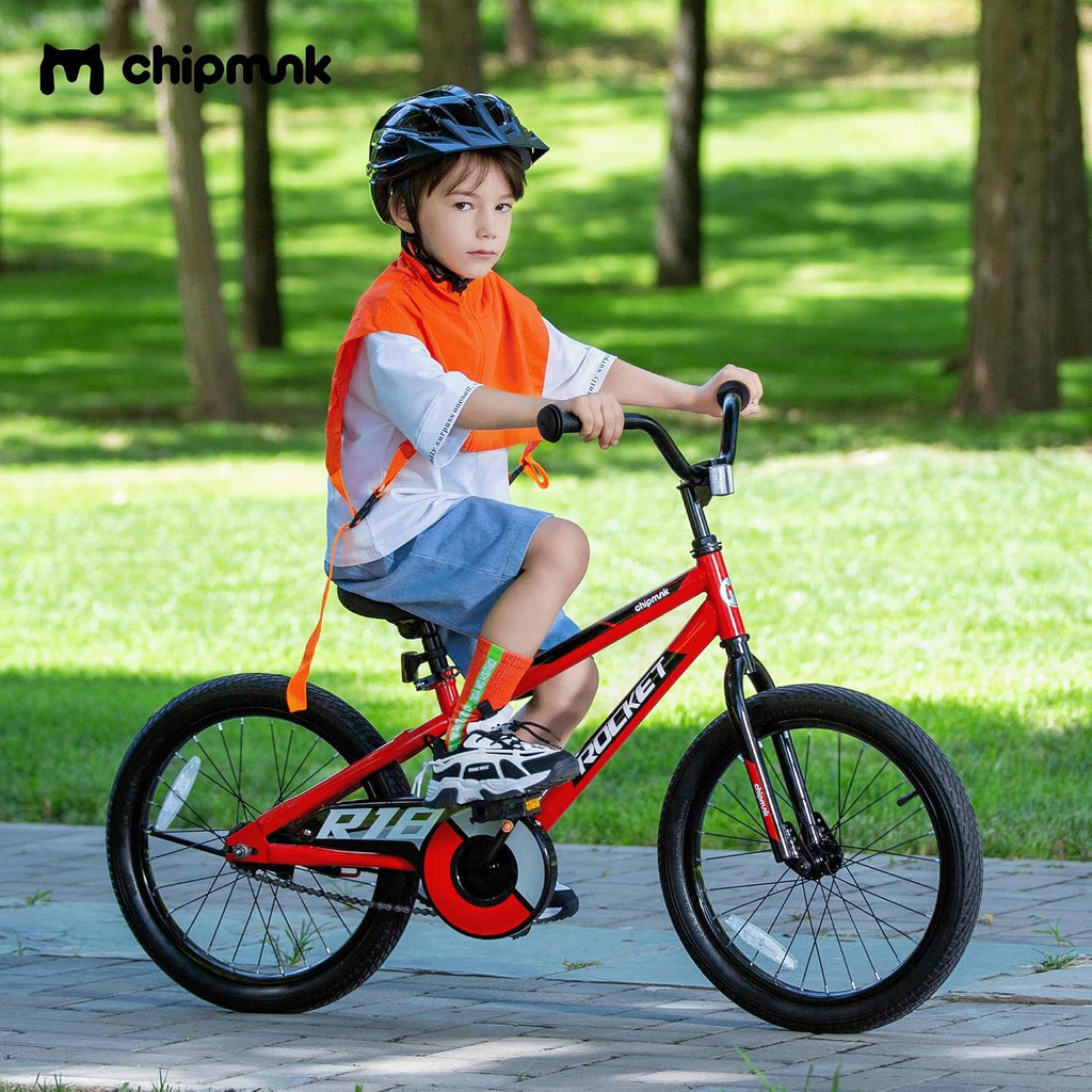 Chipmunk Kids Bike 12 14 16 18 Inch Bicycle with Training Wheels Beginners Boys Girls Ages 3-10 Years Multiple Colors