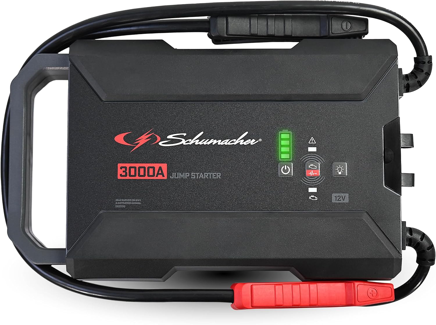 Schumacher Electric 3000A Lithium Car Battery Jump Starter and Portable Power Pack/Jump Box, 3-in-1 Solution, 2.4A USB Charging, for 12V Power Sport, Automotive, and Marine Batteries, SL1653