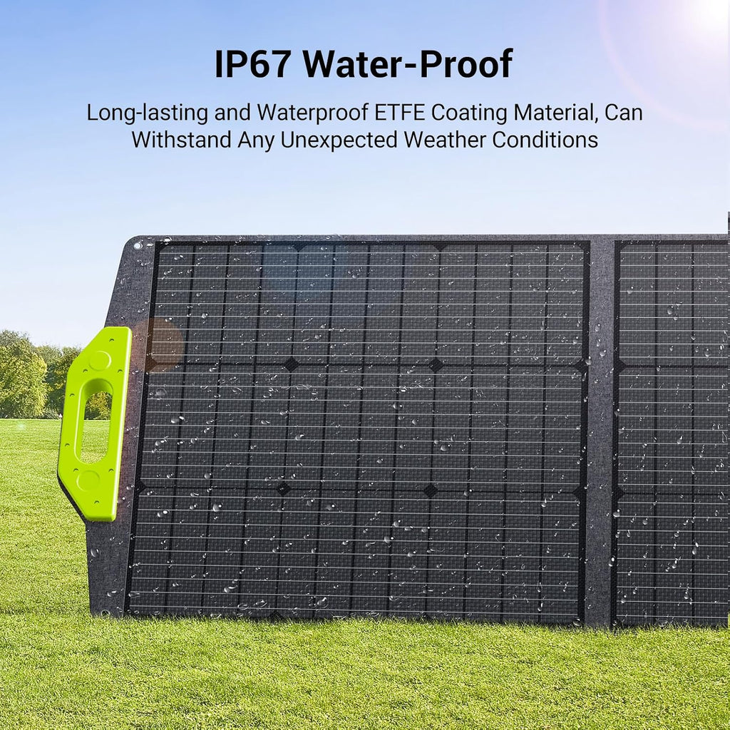 FOSSiBOT SP200 Foldable 200 Watt Solar Panel, 23.4% High Efficiency Foldable Solar Panel with Adjustable Kickstands, for Home RV, Camping