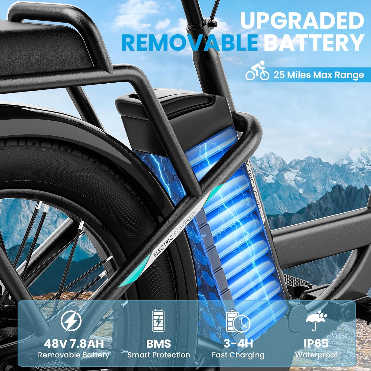 Caroma Peak 1200W/800W/500W/ Electric Scooter with Seat, 20' Off-Road Tires, 15/25/30Miles Range, 20MPH Top Speed, Adjustable Electric Scooter for Adults with Basket, Adults Ebike for Commuting