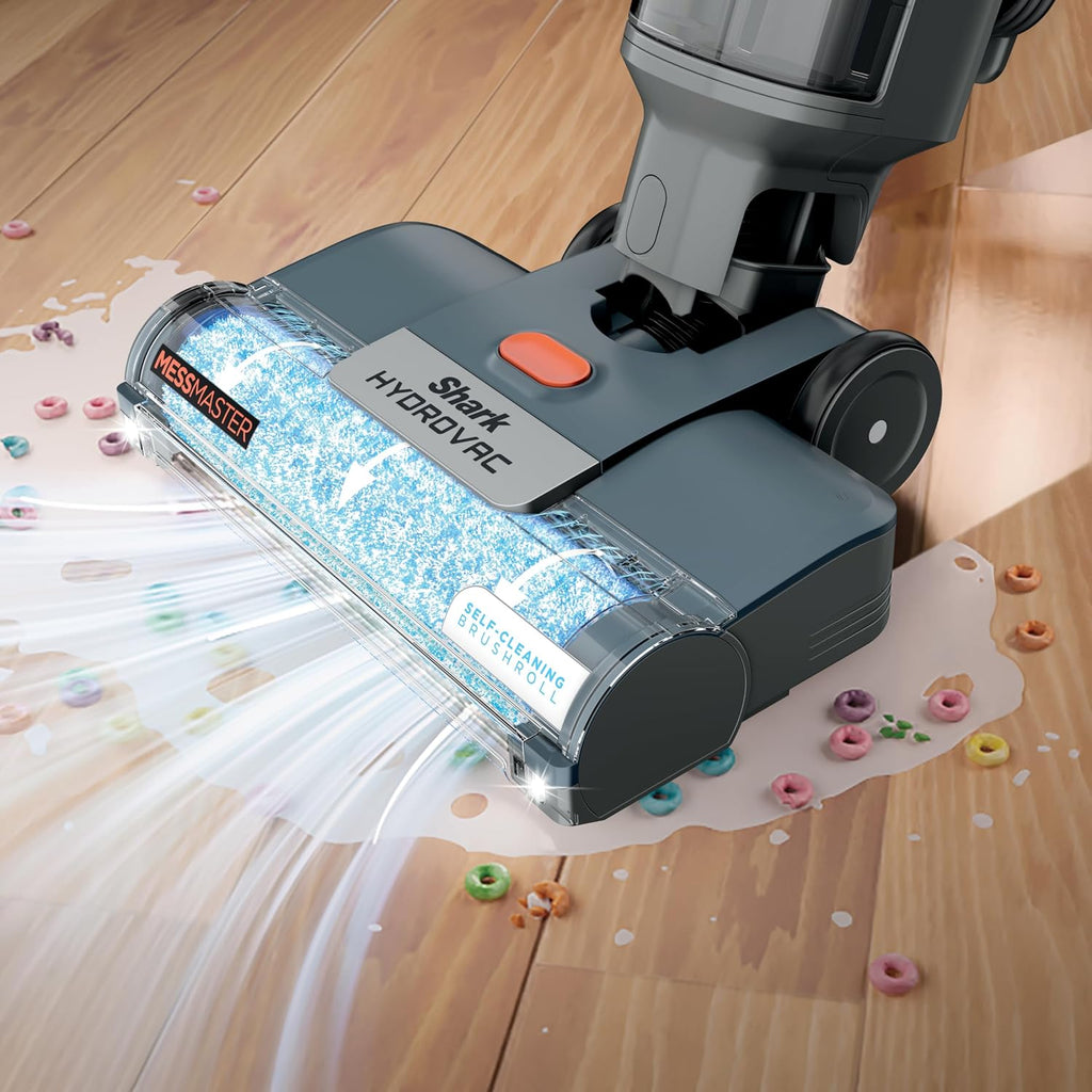 Shark HydroVac MessMaster Wet Dry Corded Vacuum Cleaner, 3-in-1 Multi-Surface Vacuum Mop & Self-Cleaning System, Lightweight, Powerful Suction, for Hard Floors & Area Rugs, Navy, WD161