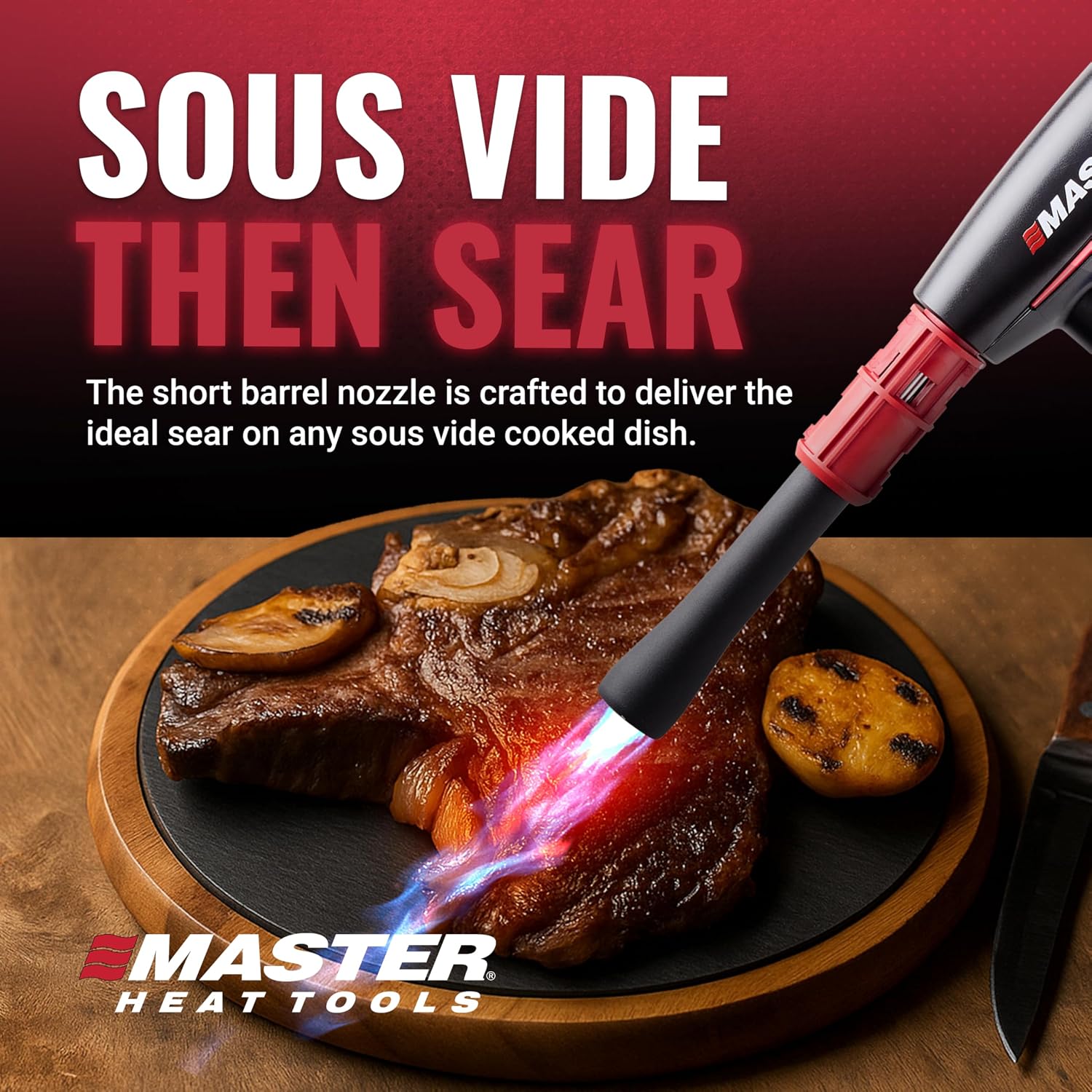 MASTER APPLIANCE VMAX-550 2-in-1 Propane Torch - High Powered Grill Gun & Fire Pit Starter - Self-Igniting Flame for BBQ's, Charcoal, Campfires & Sous Vide - Pro Grade Design, Engineered in USA