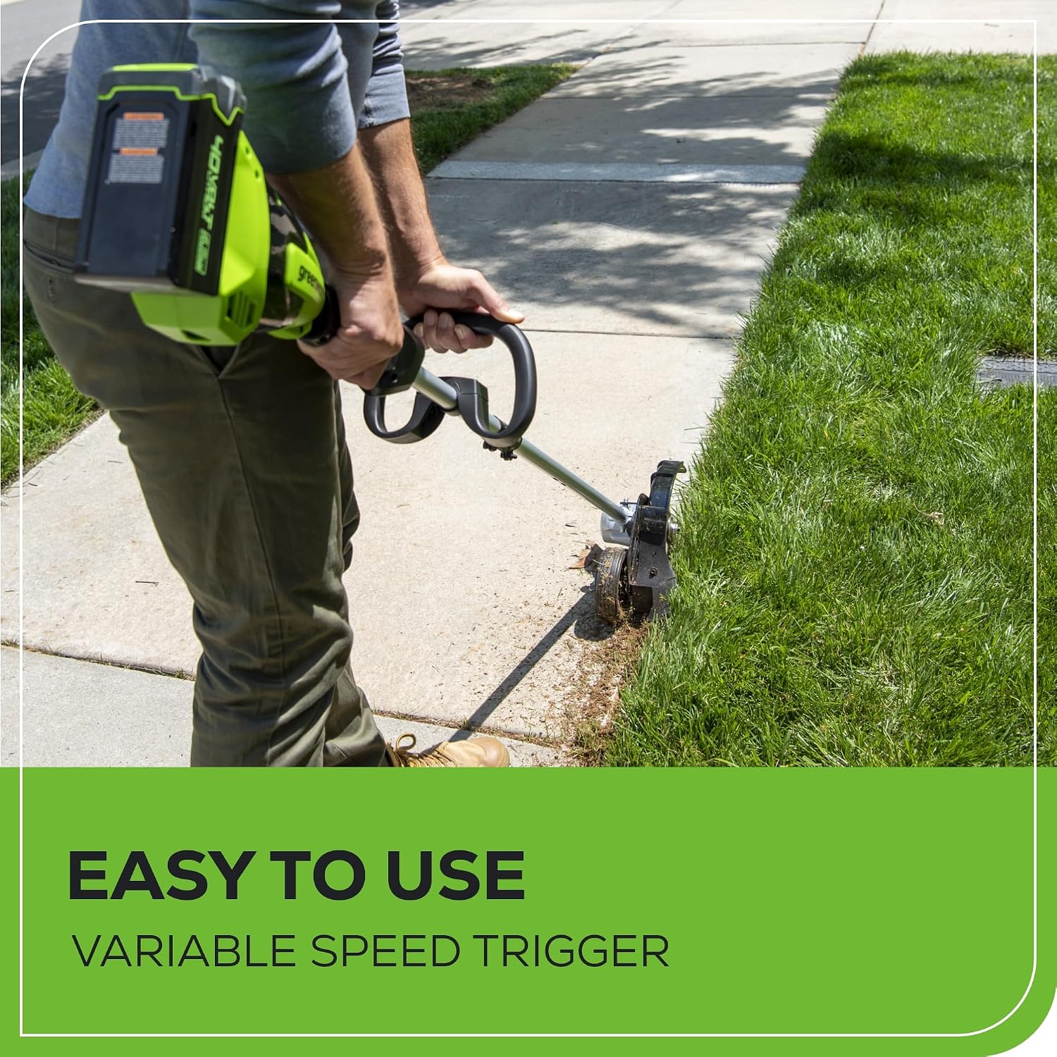 Greenworks 40V 8' Brushless Edger, Battery and Charger Not Included