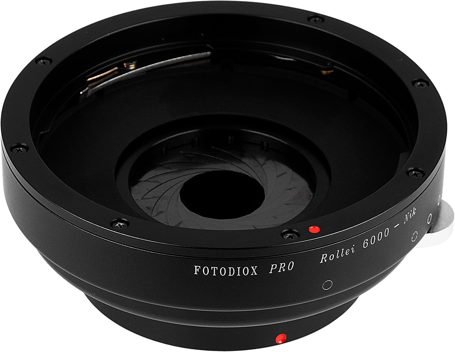 Fotodiox Pro IRIS Lens Mount Adapter - Compatible with Rollei 6000 Lenses to Nikon F-Mount Cameras