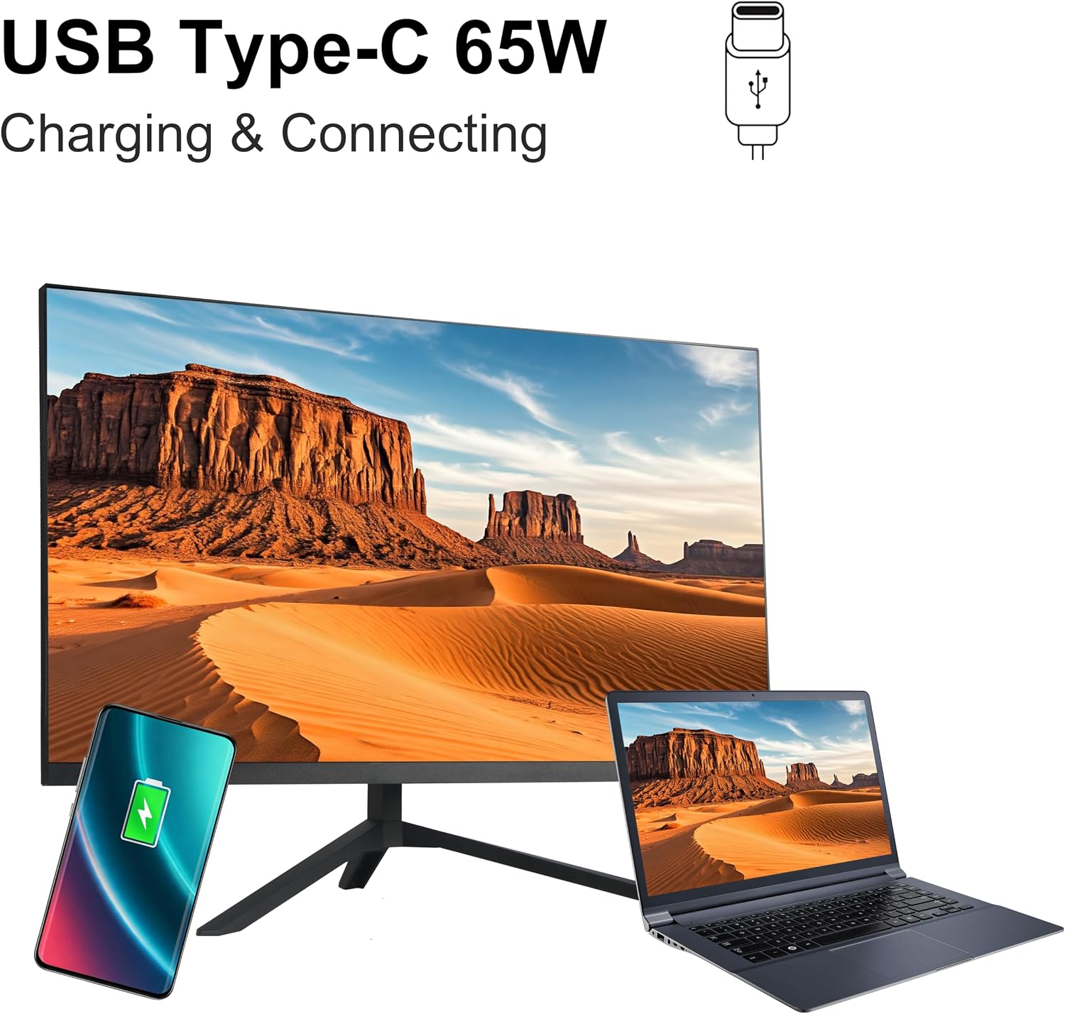 101 27' 4K/8MP/3840 x 2160@60Hz Ultra HD Professional LED Monitor, 5ms, Built-in Dual Speakers, 1.07 Billion Colors, HDMI, DP, Type-C, for DVR Office Home Security Camera Surveillance
