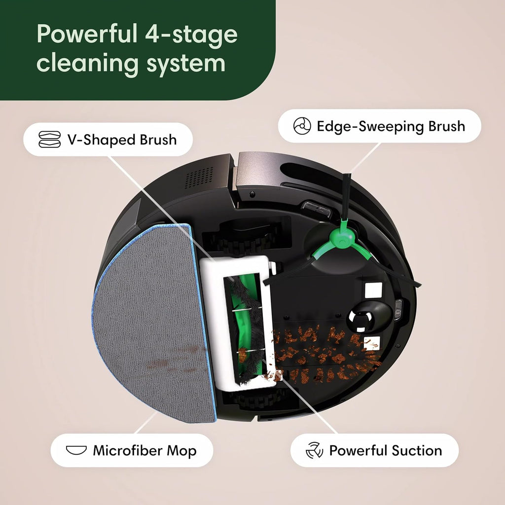 iRobot Roomba Combo Robot Vacuum & Mop (Y0110) - Easy to use, Power-Lifting Suction, Vacuums and mops, Multi-Surface Cleaning, Smart Navigation Cleans in Neat Rows, Self-Charging, Alexa (Renewed)