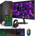 Dell Gaming OptiPlex Desktop RGB Computer PC, Intel Core i7, GeForce GT 1030 2GB GDDR5, 16GB RAM, 512GB SSD, 24 Inch HDMI Monitor, Keyboard Mouse and Headset, WiFi, Windows 11 Pro (Renewed)