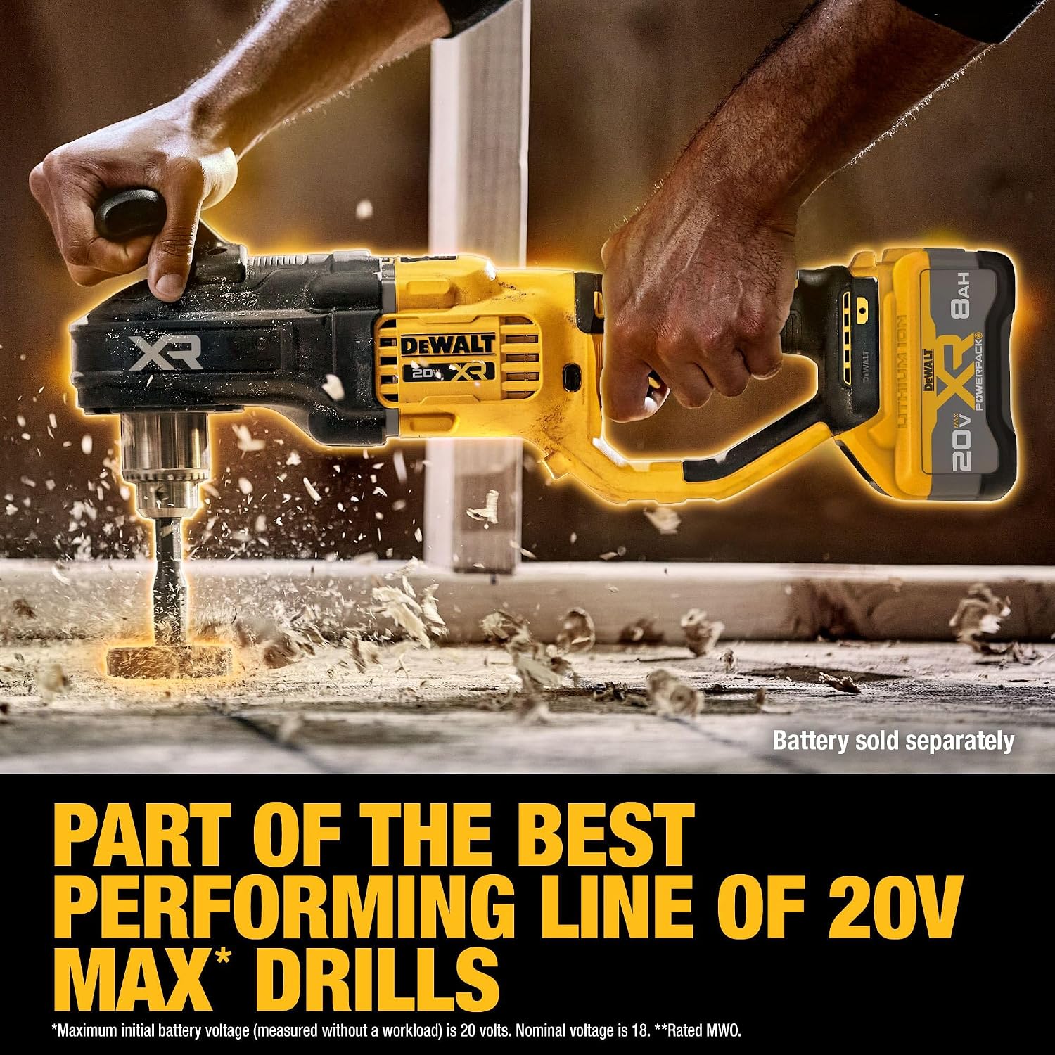 DEWALT 20V MAX XR Brushless Cordless 1/2 in. Compact Stud & Joist Drill (Tool Only) (DCD446B)