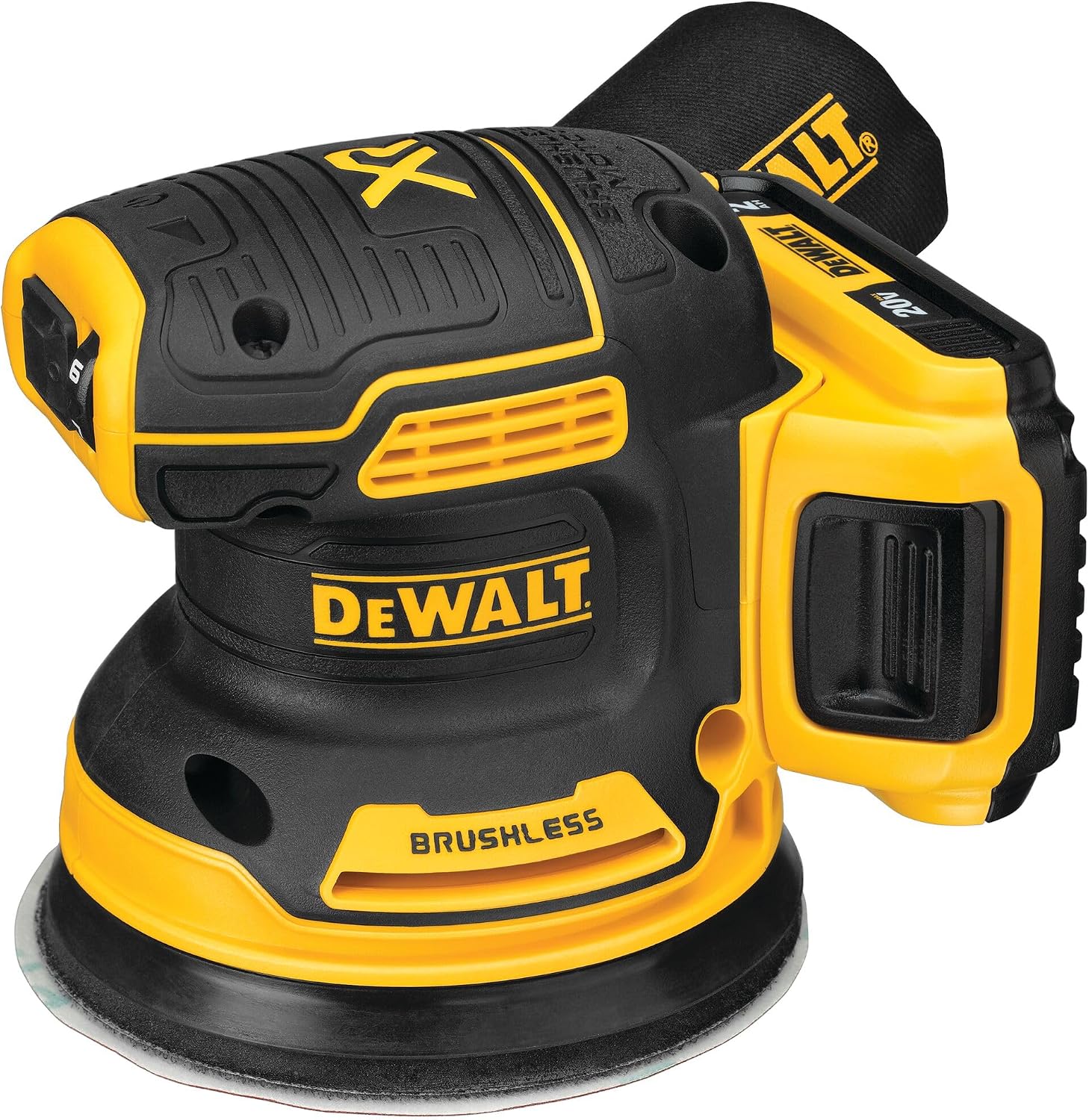 DEWALT 20V MAX Orbital Sander Cordless, 5-Inch Sander Tool, 2.Ah, 8,000-12,000 OPM, Variable Speed Dial, Storage Bag, Battery and Charger Included (DCW210D1)