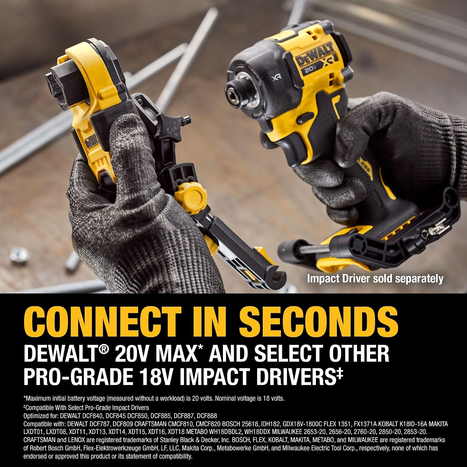 DEWALT IMPACT CONNECT Nut Runner Attachment for Impact Driver, Tool for MEP Mechanical, Electrical, or Plumbing Jobs (DWANRRIR)