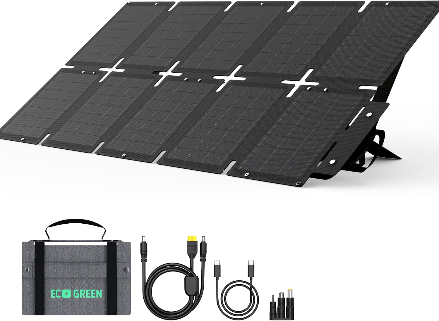 Portable Solar Panel 100W, Monocrystalline 24.8% High Efficiency Foldable Solar Panel, Panel Solar Kit IP65 Waterproof for Camping RV Backpacking Outdoor Use