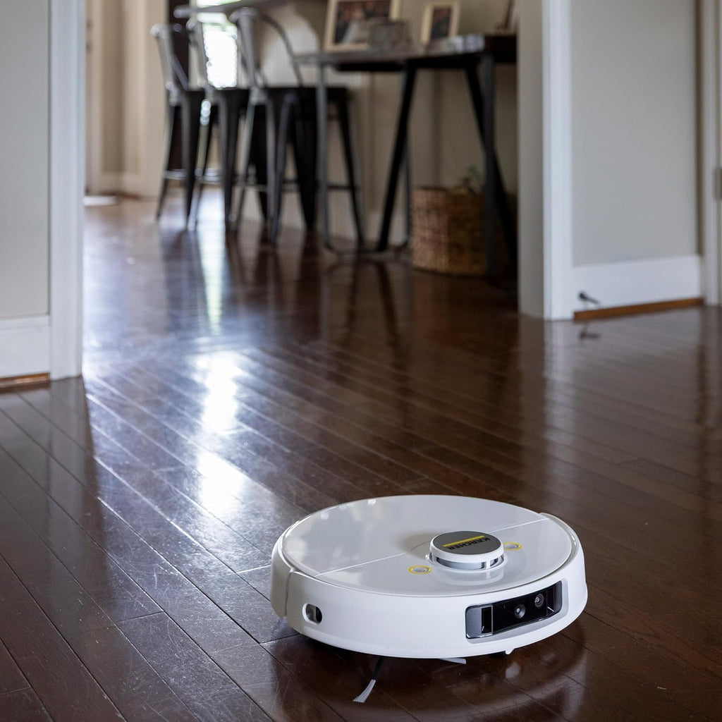 Kärcher RCV 5 Robot Vacuum Cleaner with Mop Function 5000Pa, Remote Control via App, LiDar Navigation, Dual Laser and AI, Floor Mapping, Obstacle Recognition, 140 min Run Time, Hard Floors and Carpets