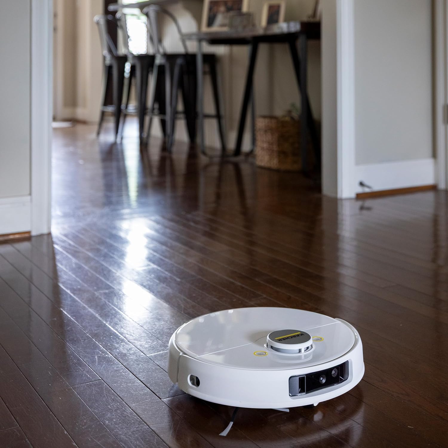 Kärcher RCV 5 Robot Vacuum Cleaner with Mop Function 5000Pa, Remote Control via App, LiDar Navigation, Dual Laser and AI, Floor Mapping, Obstacle Recognition, 140 min Run Time, Hard Floors and Carpets