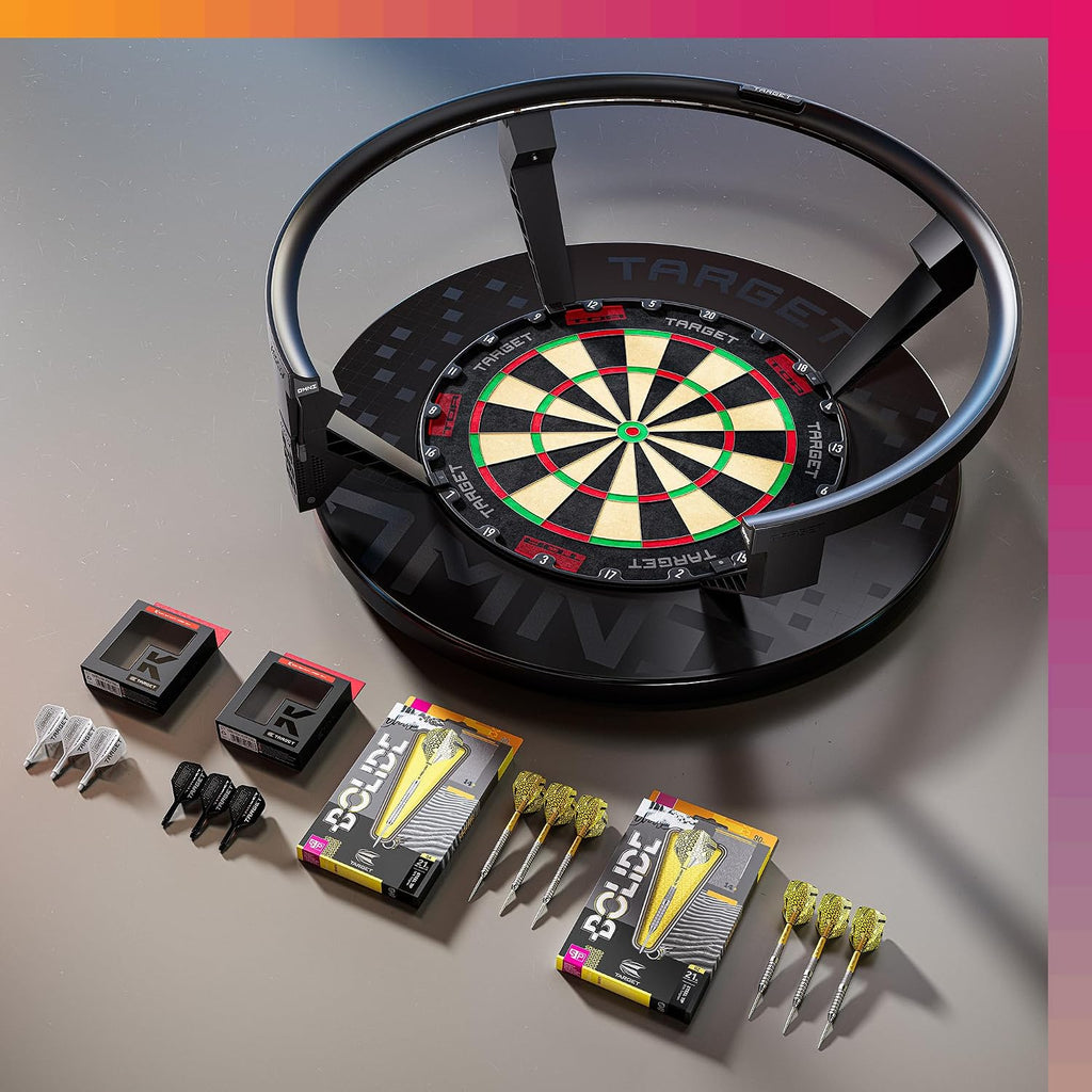Target Darts Omni-Ring: LED Lighting & auto Scoring for dartboards. Includes Scoring cam, Magnetic Board Light, Catch Ring Light. Also in Ultimate Home Bundle.