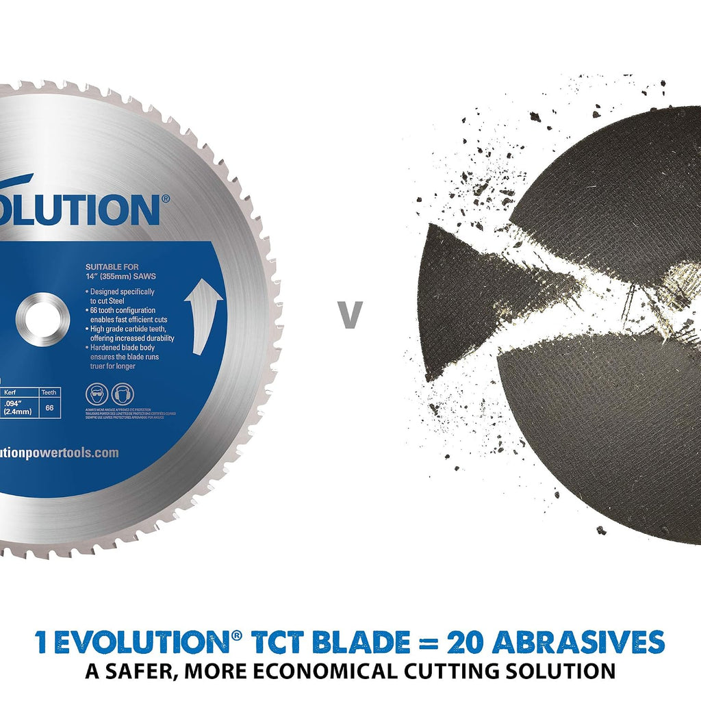 Evolution Power Tools 15BLADEST Steel Cutting Saw Blade, 15-Inch x 70-Tooth , Blue